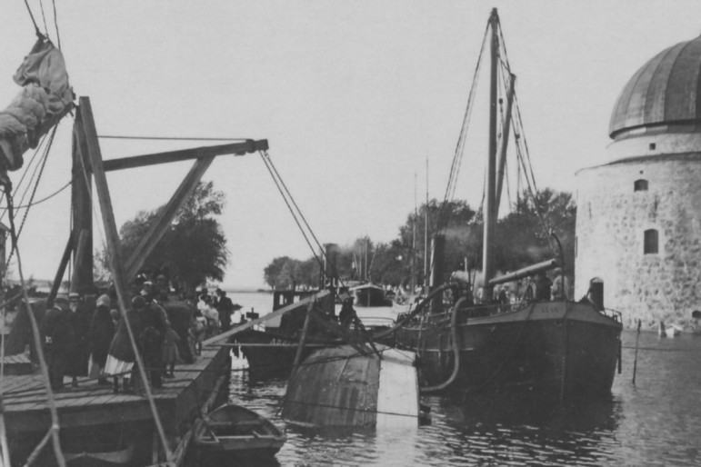 Vadstena Hamn repro vykort